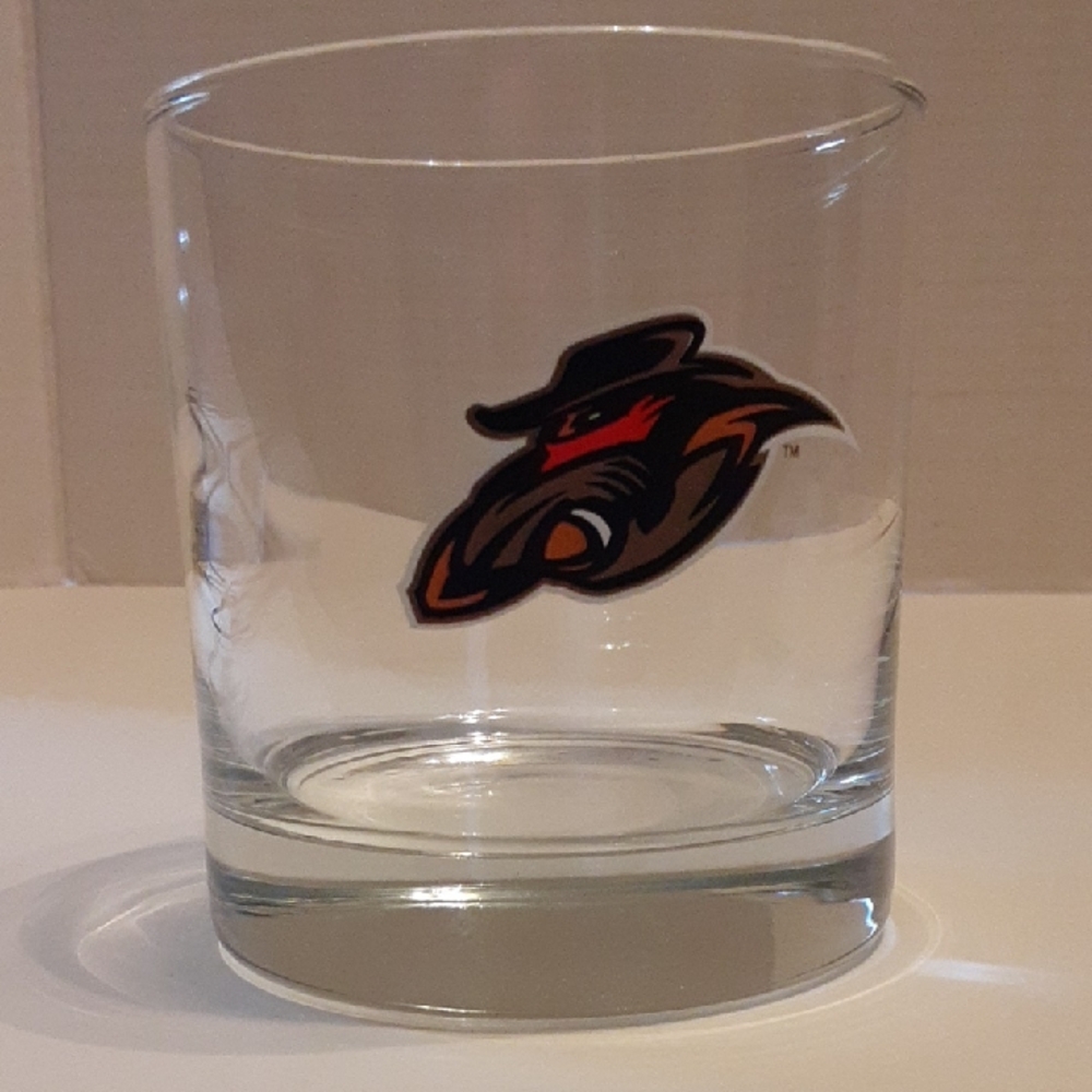 Clear Glass Tumbler with Ottawa Renegades Logo